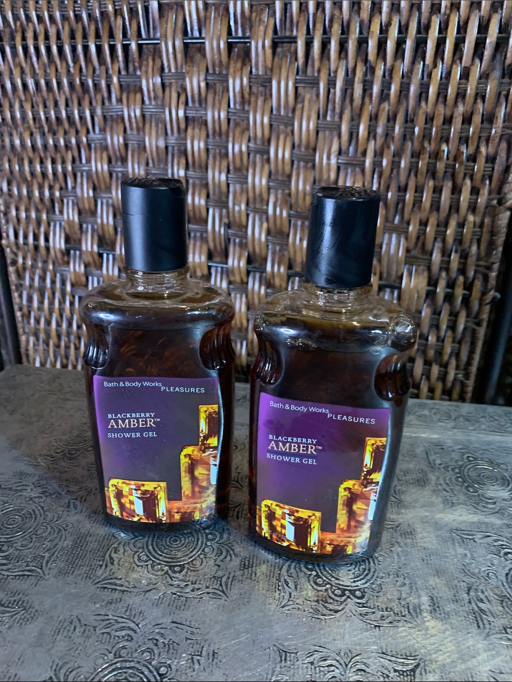 Vintage Bath & Body Works Blackberry Amber Shower Gel Set of 2
